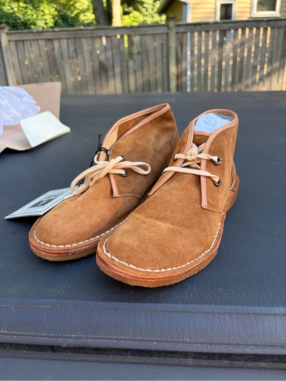 Frye Leather Suede Ankle Boots - Women’s US 8.5 - Brand NEW In Box - Tan Brown